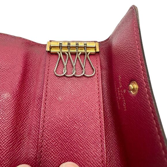 Louis Vuitton Limited Edition Monogram 4 Key Multicles Key Holder with Fuchsia - Picture 12 of 14